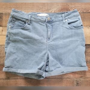 Cato Herringbone Denim Shorts